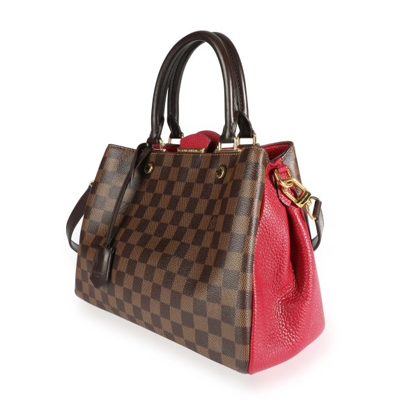 108919 sv Louis Vuitton Damier Ebene Bordeaux Taurillon Leather Brittany Bag