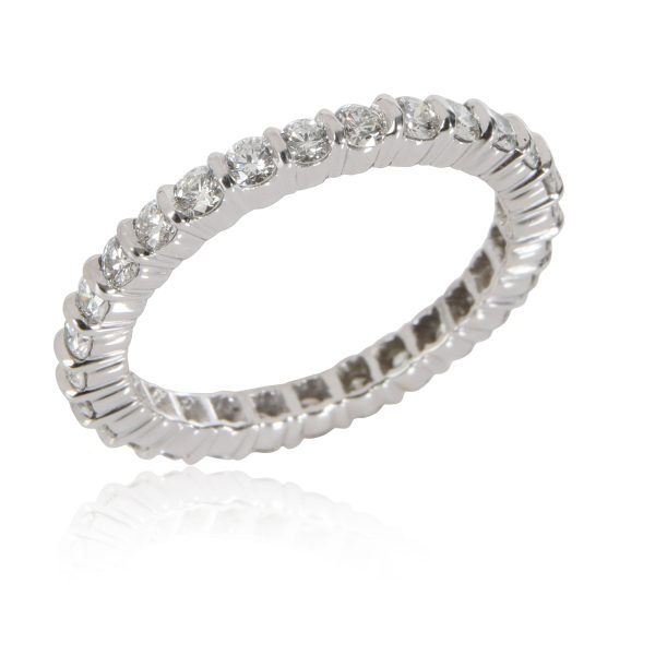 109013 pv Bar Set Diamond Eternity Band in 18K White Gold 090 CTW