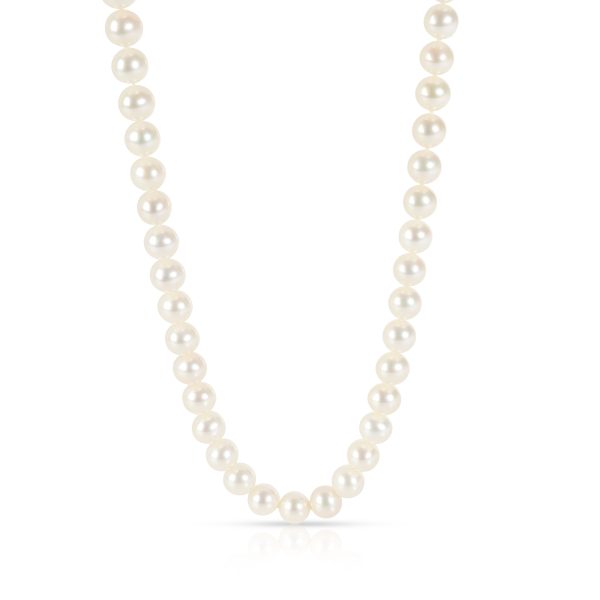 109067 fv Tiffany Co Notes Pearl Necklace in Sterling Silver