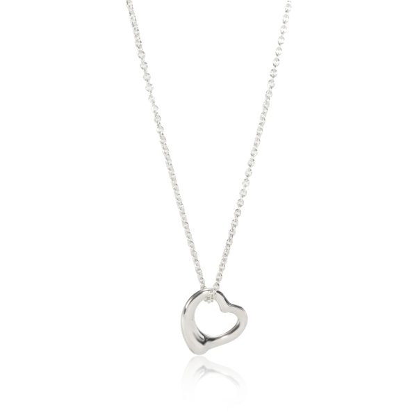 109069 fv Tiffany Co Elsa Peretti Open Heart Necklace in Sterling Silver