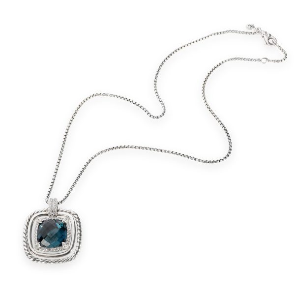 109327 pv bc4d6b3f 88a4 49a7 b142 f403dada6c44 David Yurman Chatelaine Pendant with Topaz Diamond in Sterling Silver 041 CTW