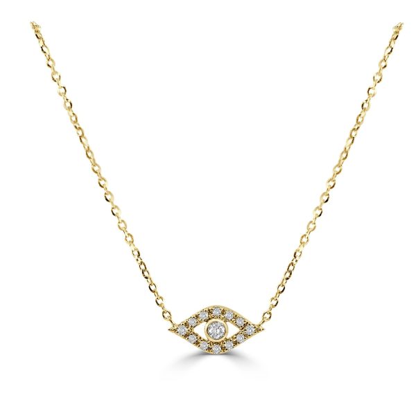 109353 fv 2dd4aeaf 3c17 4c95 b25a 25d179f1a5c4 14k Yellow Gold Diamond Evil Eye Necklace