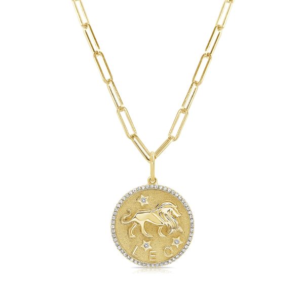 109441 fv 0f82fd7e aabe 4a4a af9d 92e6c862c896 Leo Zodiac Diamond Necklace in 14KT Yellow Gold