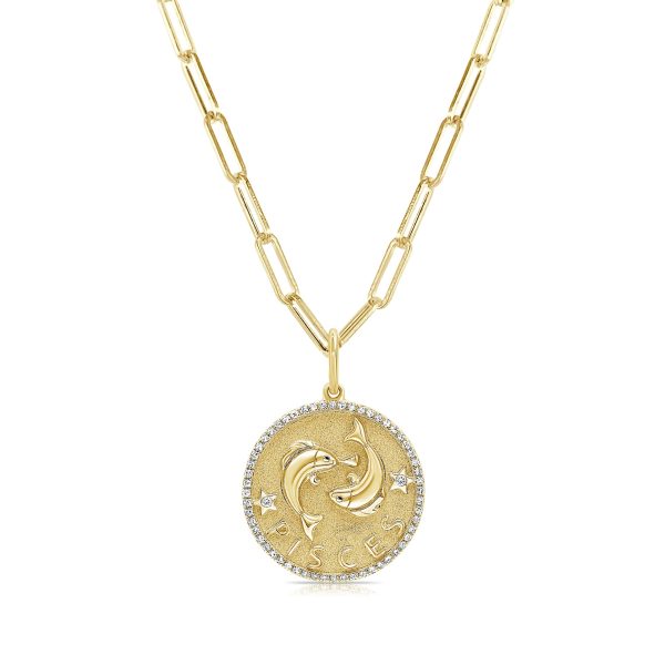 109444 fv a5406c85 100a 4091 b41e 0e1da3373dfa Pisces Zodiac Diamond Necklace in 14KT Yellow Gold