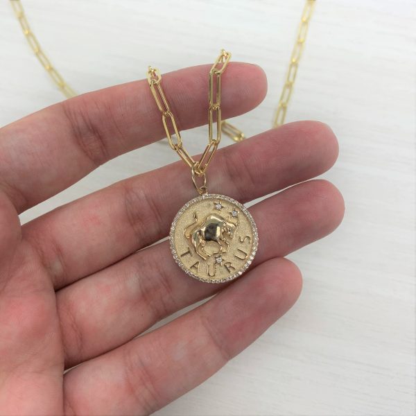 109445 sv a07f50a4 ca69 4d7d ba01 de89e0783f3e Virgo Zodiac Diamond Necklace in 14KT Yellow Gold