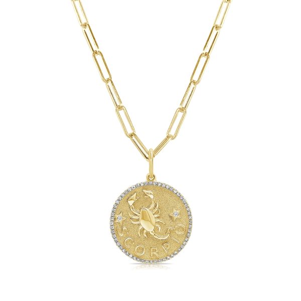 109449 fv d79d2454 b5be 4862 b90b b62829ea002f Scorpio Zodiac Diamond Necklace in 14KT Yellow Gold