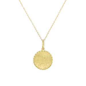 109491 fv Zodiac Virgo Necklace in 14K Yellow Gold