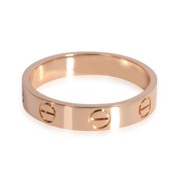 Rose Gold Wedding Band Cartier Love Ring in 18K Pink Gold