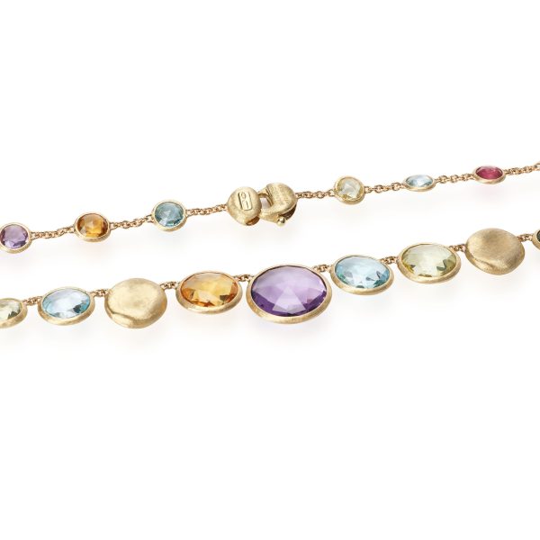 109534 clasp 8c0feaf8 4941 4c6b bc12 693bf1b0d733 Marco Bicego Jaipur Necklace with Multi Colored Gemstones in 18K Yellow Gold