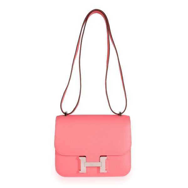 109539 fv Hermès Rose Azalee Evercolor Constance 18 PHW