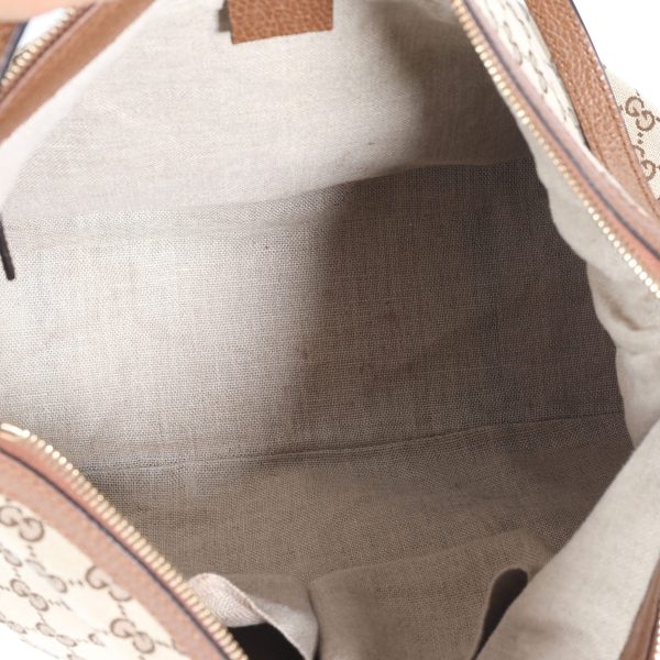 109546 av 635a124a 57ee 411a b567 2818a832a6c8 Gucci Brown GG Canvas Leather Bree Hobo Bag