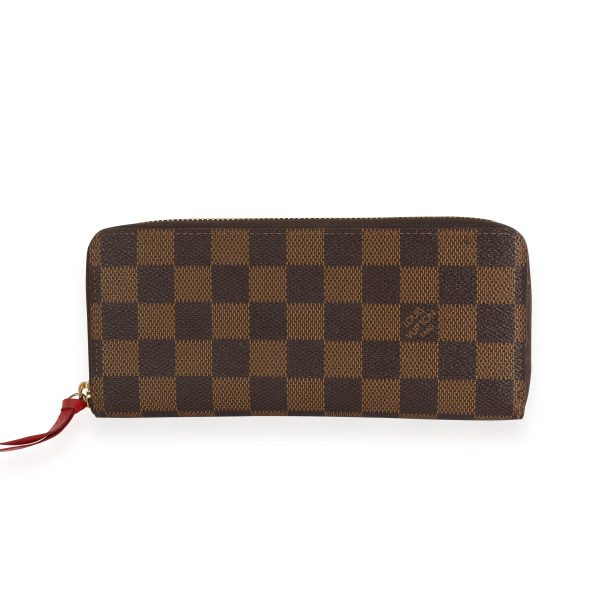 109554 fv Louis Vuitton Damier Ebene Cherry Clémence Wallet