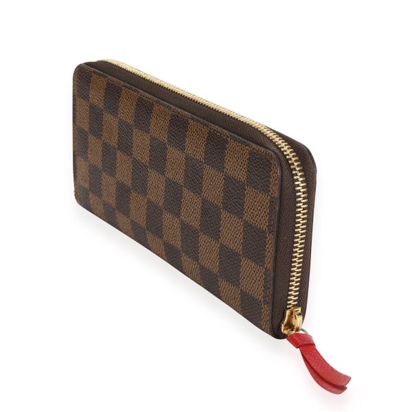 109554 sv Louis Vuitton Damier Ebene Cherry Clémence Wallet