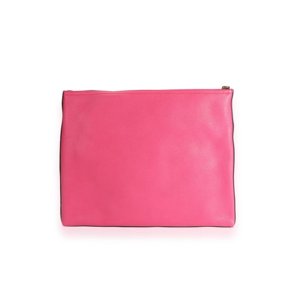 109602 pv Gucci Hot Pink Leather Portfolio Clutch