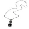David Yurman Chiclet Hematite & Onyx Necklace in Sterling Silver 0.12 CTW - Image 2