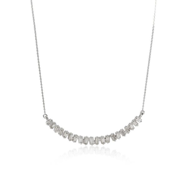 109639 fv Baguette Smile Diamond Necklace in 10K White Gold F G SI2 I1 075 CTW