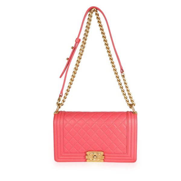 109695 bv d11e562b 74e0 4bf6 9e97 5119927d0cb1 Chanel Pink Caviar Quilted Medium Boy Bag