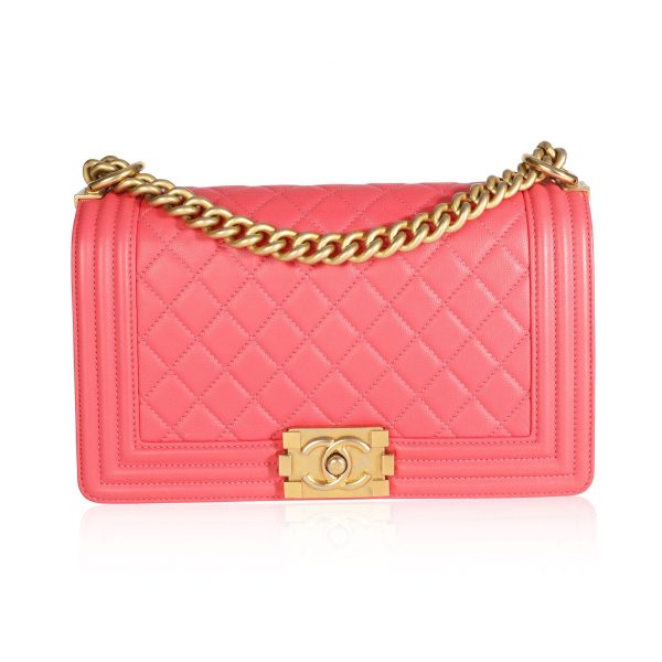 109695 fv 8daed040 9e79 43fd 9b21 701abb84e555 Chanel Pink Caviar Quilted Medium Boy Bag