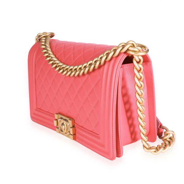 109695 sv 610f16c3 ed35 469c 9411 674e96f8c38e Chanel Pink Caviar Quilted Medium Boy Bag