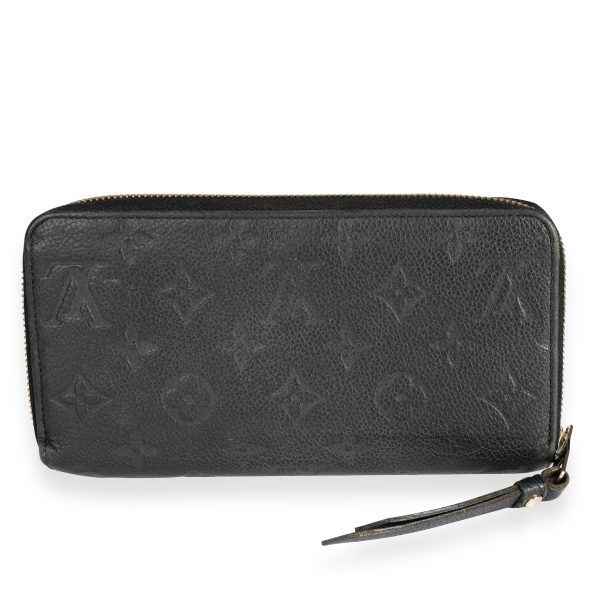 109726 fv 178f847d f197 4a96 96ac 1df0ee2c55de Louis Vuitton Black Monogram Empreinte Leather Zippy Wallet