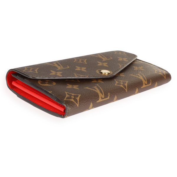 109751 clasp Louis Vuitton Monogram Canvas Coquelicot Sarah Wallet