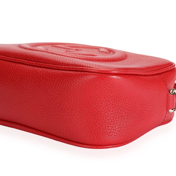 109773 clasp Gucci Red Pebbled Leather Soho Disco Bag