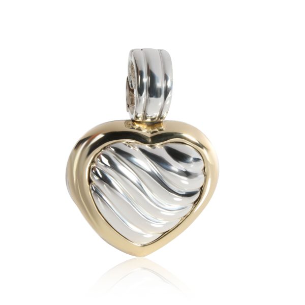 109824 fv David Yurman Cable Heart Locket in 18K Yellow GoldSterling Silver