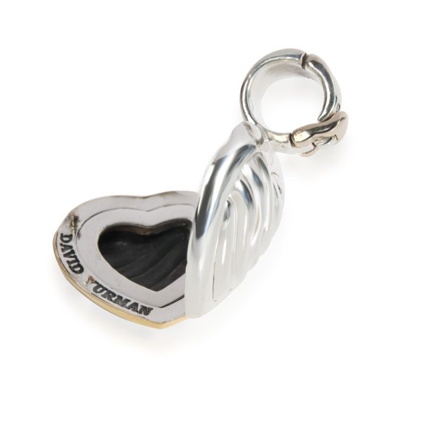 109824 pv David Yurman Cable Heart Locket in 18K Yellow GoldSterling Silver