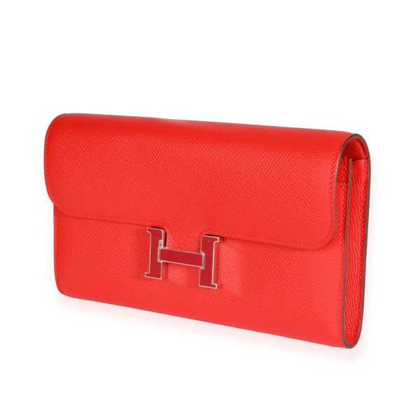 109860 sv 545421dd 5dbb 4df0 bd99 4a4d3f4e3e55 Hermès Rouge De Coeur Epsom Constance To Go Wallet