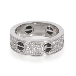 Rings Tiffany Co Elsa Peretti Diamond Full Heart Open Ring Sterling Silver 005 CTW