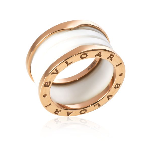 109948 pv Bulgari Bzero1 Ceramic Ring in 18K Rose Gold