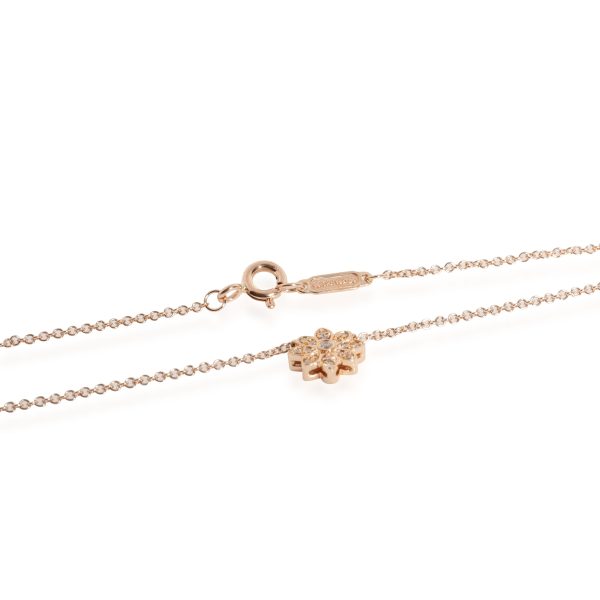 109950 clasp Tiffany Co Enchant Flower Necklace with Diamonds in 18K Rose Gold 010 CTW