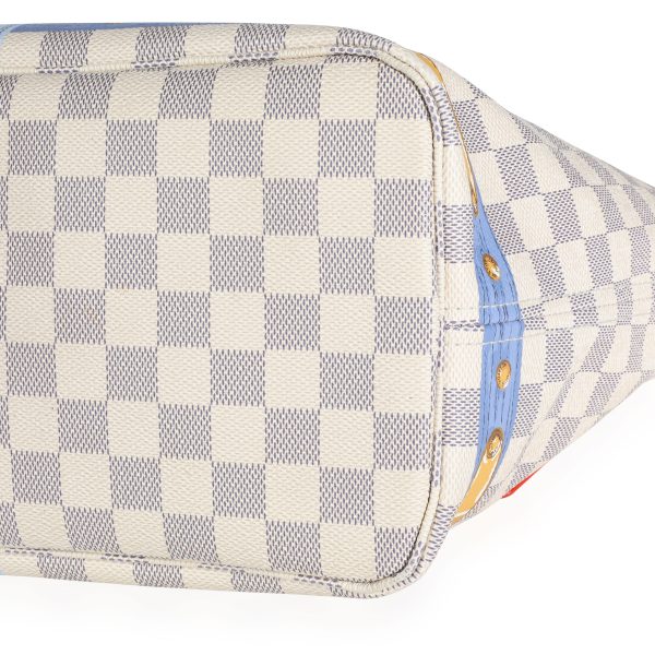 110025 box Louis Vuitton Damier Azur Summer Trunks Neverfull MM