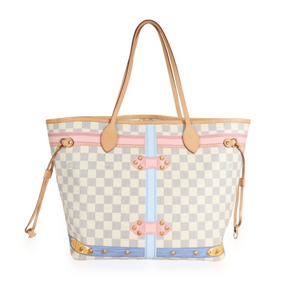 110025 pv Louis Vuitton Damier Azur Summer Trunks Neverfull MM