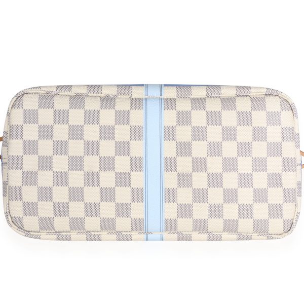 110025 stamp Louis Vuitton Damier Azur Summer Trunks Neverfull MM