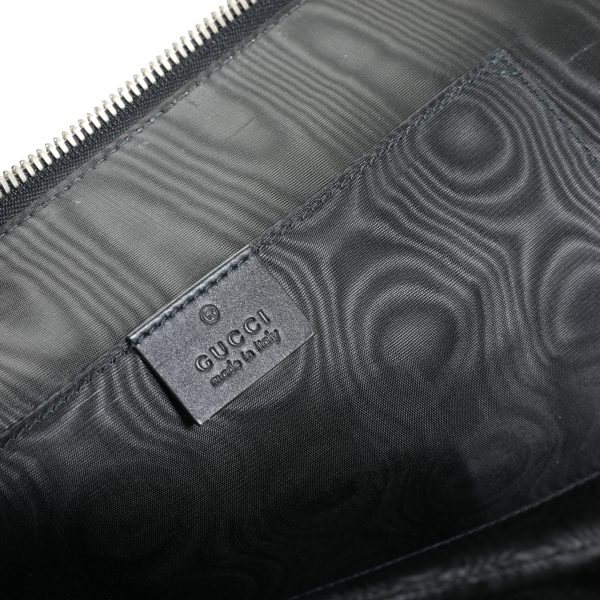 110042 ad2 7c8893d2 fa5b 42e1 b718 e303ae447c56 Gucci Black Gold Magnetismo Print Leather Pouch