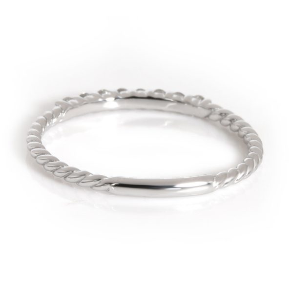 110068 bv Braided Diamond Wedding Band in 14KT White Gold 012 ctw