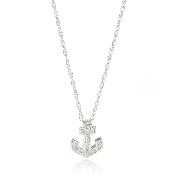 110081 fv Diamond Anchor Pendant Necklace in 14K White Gold 006 ctw