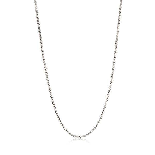 110100 fv David Yurman Baby Box Chain Necklace in Sterling Silver