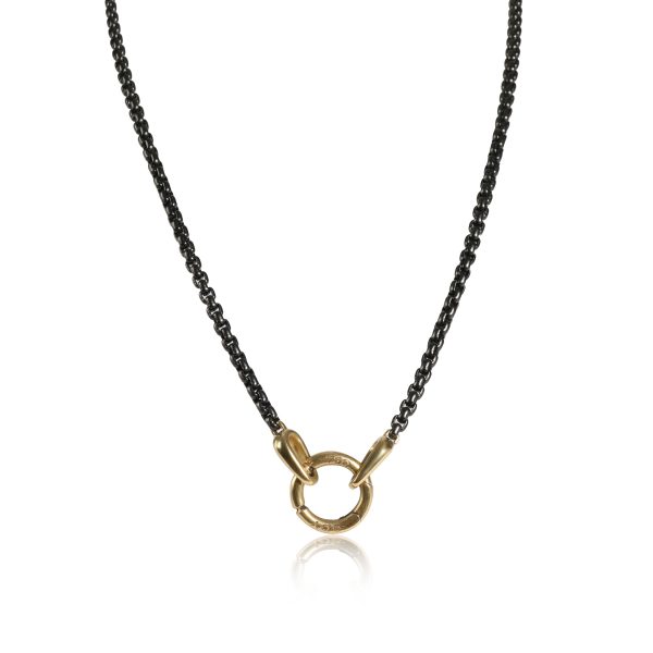 110130 fv Mens David Yurman Charm Necklace with 18k Yellow Gold