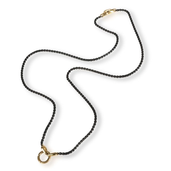 110130 pv Mens David Yurman Charm Necklace with 18k Yellow Gold