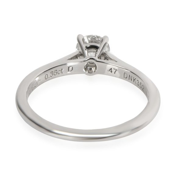 110159 bv Cartier 1895 Diamond Solitaire Ring in Platinum G VVS2 036 CTW