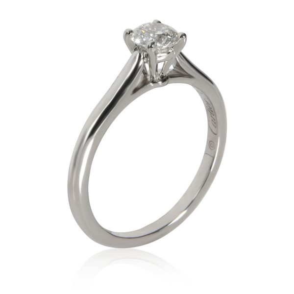 110159 pv Cartier 1895 Diamond Solitaire Ring in Platinum G VVS2 036 CTW