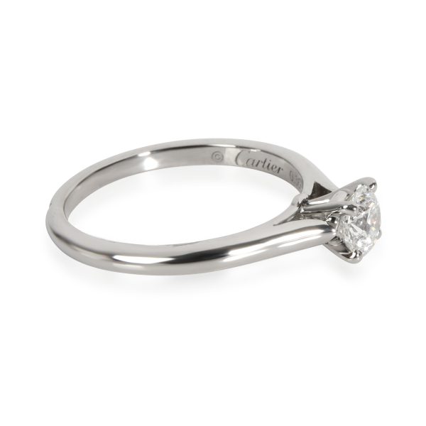 110159 sv Cartier 1895 Diamond Solitaire Ring in Platinum G VVS2 036 CTW