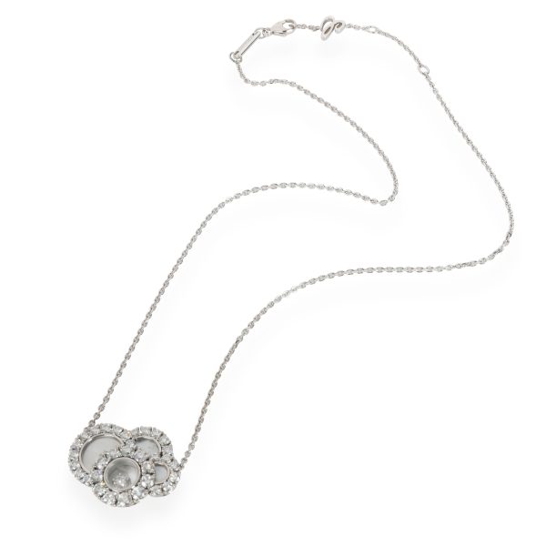 110177 pv Chopard Happy Diamonds Cloud Necklace in 18K White Gold 210 CTW