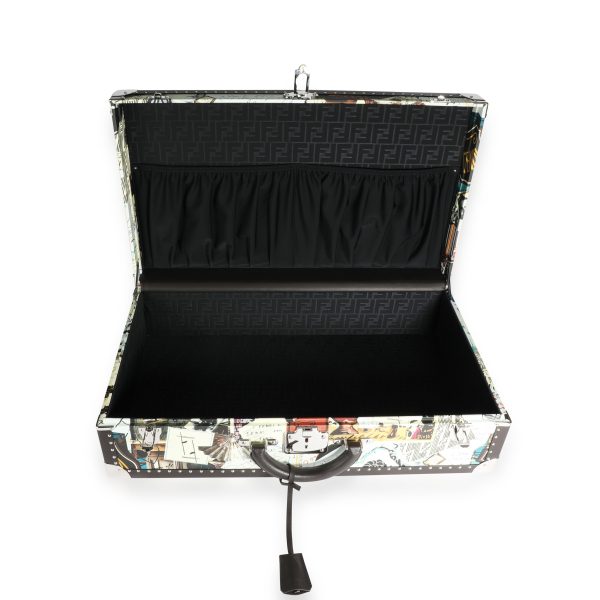 110180 av Fendi Multicolor Karl Kollage Travel Trunk