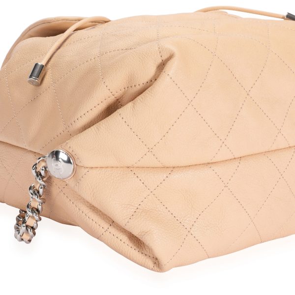 110220 clasp f1ef3d2b 6a11 4da2 a4cb cf0aee9d1f1f Chanel Peach Quilted Calfskin Braided with Style Backpack