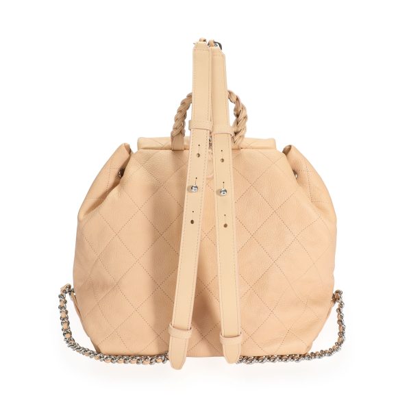 110220 pv ee0b9f8f 08af 480c a9c5 7db6a7dae28d Chanel Peach Quilted Calfskin Braided with Style Backpack