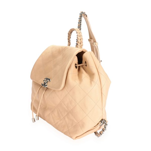 110220 sv bd38f70e 39f5 4ec0 add7 1bb024d4052e Chanel Peach Quilted Calfskin Braided with Style Backpack