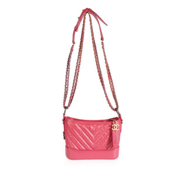 110225 bv 53fdcd40 5c72 488a 9a9d e156cea6acf6 Chanel Pink Chevron Quilted Aged Calfskin Small Gabrielle Hobo